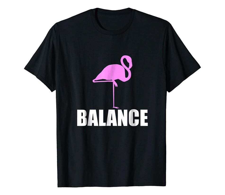 Flamingo Yoga Shirt Flamingo Yoga Pose Meditation Men Women Long Sleeve  T-Shirt